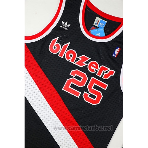 Camiseta Portland Trail Blazers Jerome Kersey #25 Retro Negro